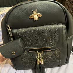 Black Jeweled Backpack