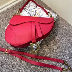 Dior Red Saddle Bag