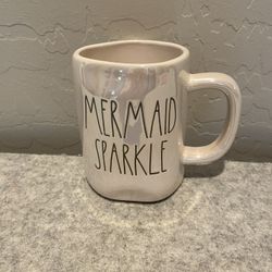 Rae Dunn Iridescent "MERMAID SPARKLE" 16oz  ceramic mug
