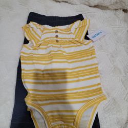 2 Pc Striped Carters Outfit