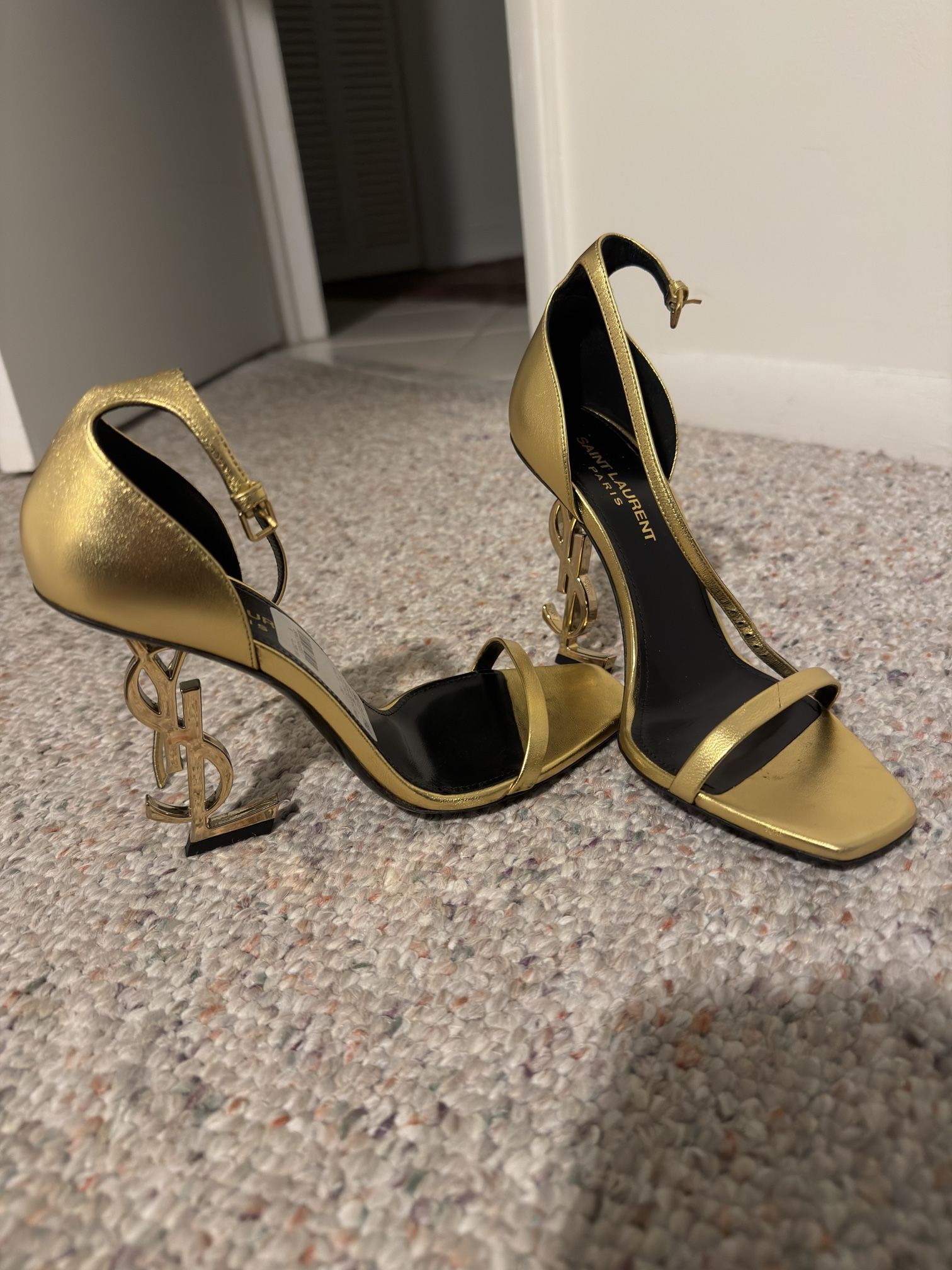 Gold YSL Heels