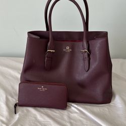 Kate Spade Tote And Matching Wallet