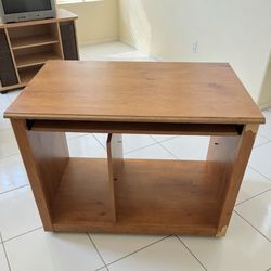 mcm portable desk real wood side table cabinet CRTV stand 