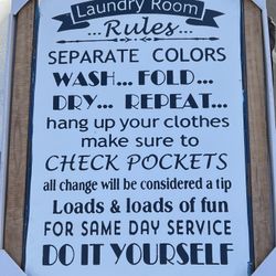 Laundry Room wall decor....farmhouse
