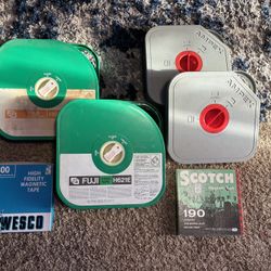 Assorted Blank Video Tape Reels - Fuji, Ampex, Scotch, Wesco - Vintage Lot