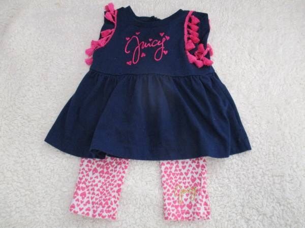 toddler 18mos juicy couture 2 pc ensemble vday heart print girl