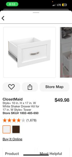 Closet Maid 17x10 soft close drawer
