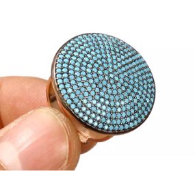 925 Sterling Silver, Turkish Turquoise Ring Size 7