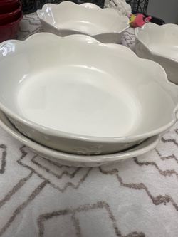 princess house marbella white 4 plates