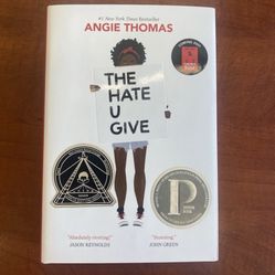 "The Hate U Give" by Angie Thomas hard cover book