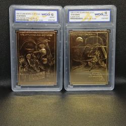 Star Wars 1(contact info removed) Score Board 23kt Gold Foil Cards +
