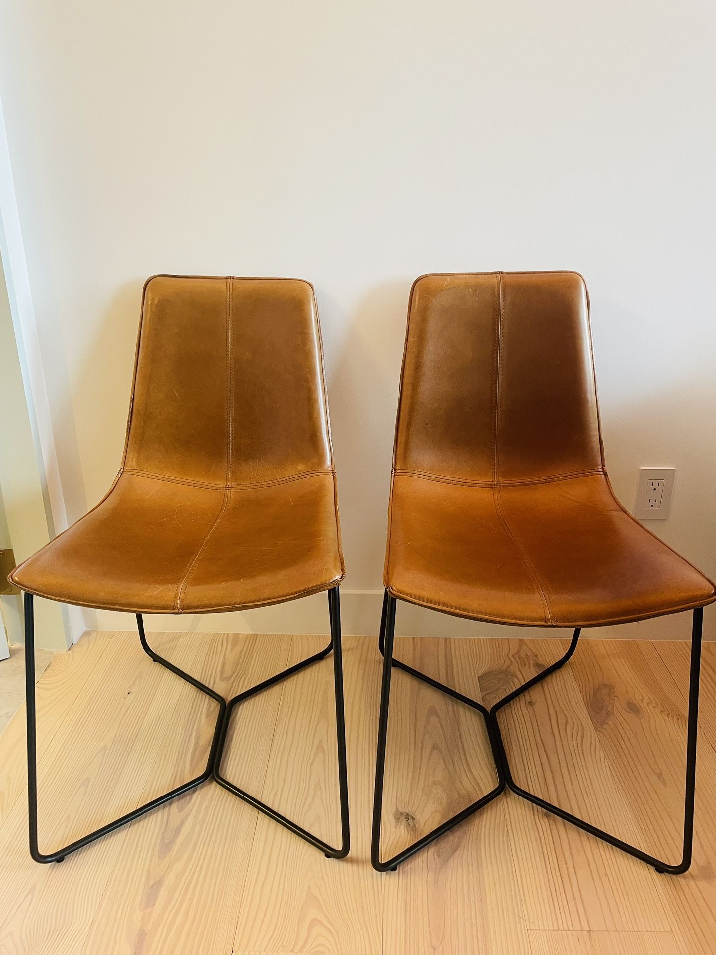 West Elm - Slope Leather Dining Chair (Set of 2)