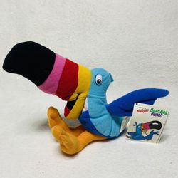 7” 1988 NWT Kellogg Cereal Fruit Loops Toucan Sam Mascot Plush