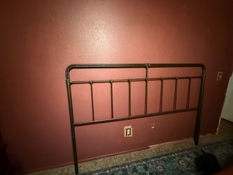 Metal King Size Bed Headboard Dark Bronze Finish