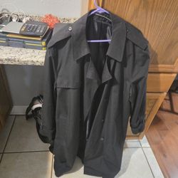 Vintage Newport Harbour Black Belted Trench Coat