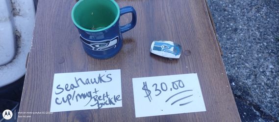 Seahawks Mug And Belt Buckle 