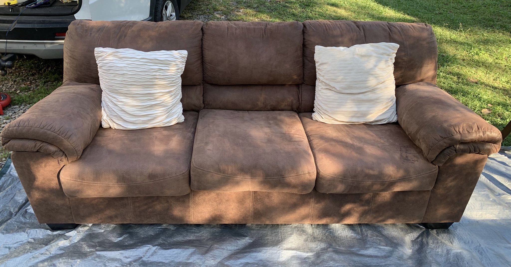 Brown Microfiber Couch