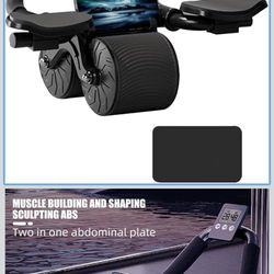 Uota Ab Roller Wheel with Elbow Support, Automatic Rebound Abdominal Wheel,Ab Roller for Abdominal Exercise Machine,Abs Workout Equipment,Trainer Fitn
