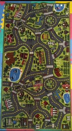 Kids Rug Playmat- City Life Great for Playing with Cars and Toys - Play Learn and Have Fun Safely - Educational Road Traffic Play Mat