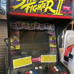 Custom Full-Size Street Fighter II Arcade Machine – 21” CRT + Fully Upgraded (1000+ Games)