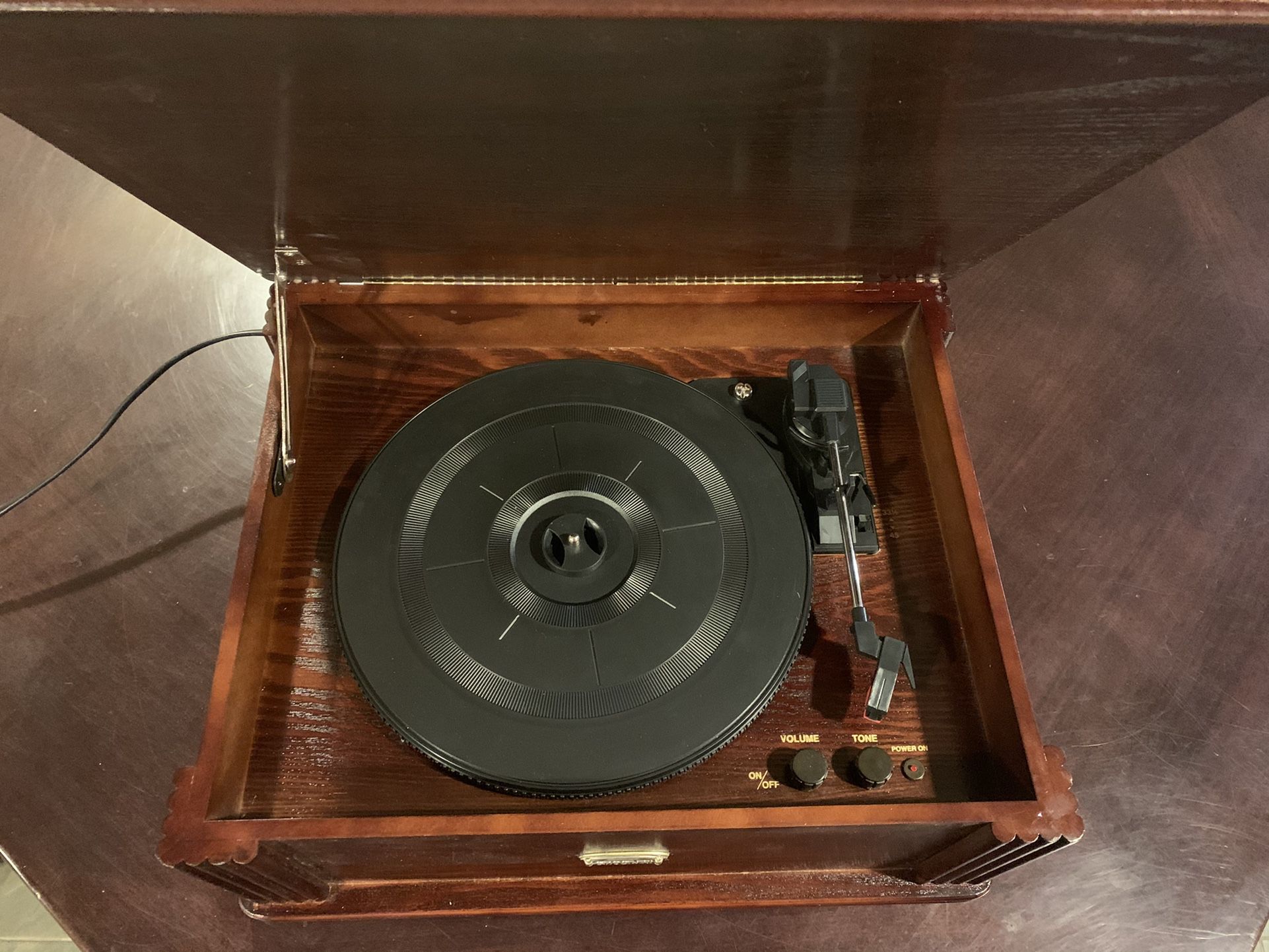 CR47 Wood Vinyl Record Player