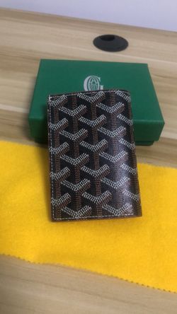 Goyard Saint Pierre Card Holder Wallet Reddish Black & Tan