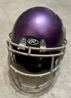 Rawlings Purple Helmet with Silver Facemask