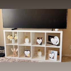 White TV Stand / Storage Console – Good Condition