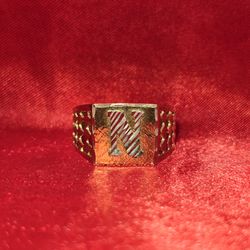 10k Gold "N" Initial Ring