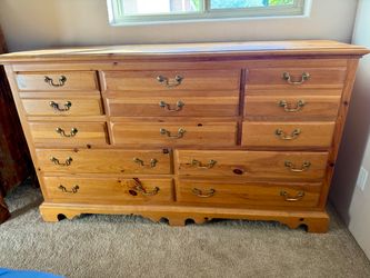Large Pine Wood Dresser