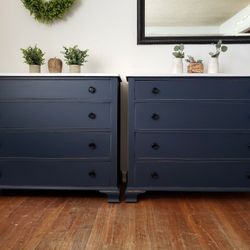 Matching Blue Dressers