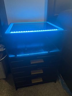 2 matching lighted nightstand with usb and wireless charger