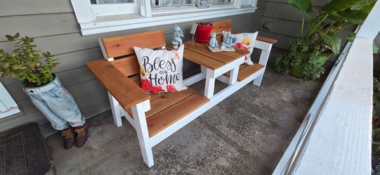 Bench with center table
