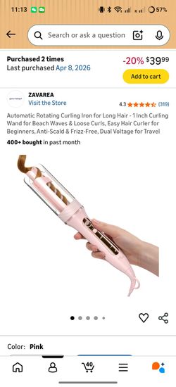Automatic Rotating Curling Iron for Long Hair - 1 Inch Curling Wand for Beach Waves & Loose Curls, Easy Hair Curler for Beginners, Anti-Scald & Frizz-