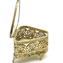 Vintage Gilt Jewelry Box 
