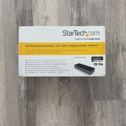 Startech Laptop Desktop Computer Docking Station Dual 4k USB C USB 3.0 HDMI DisplayPort 