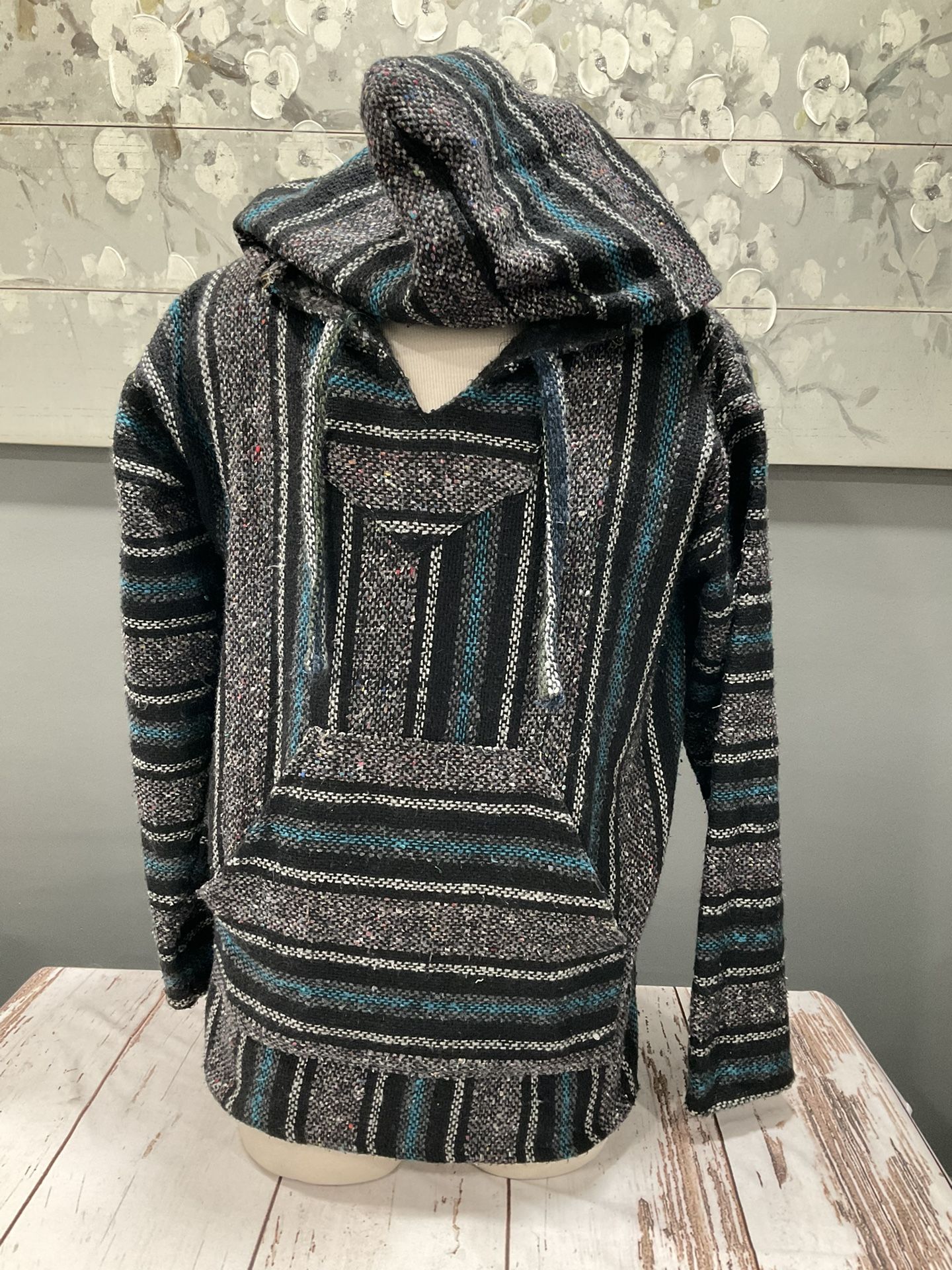 VINTAGE WOMENS BAJA PONCHO HOODIE