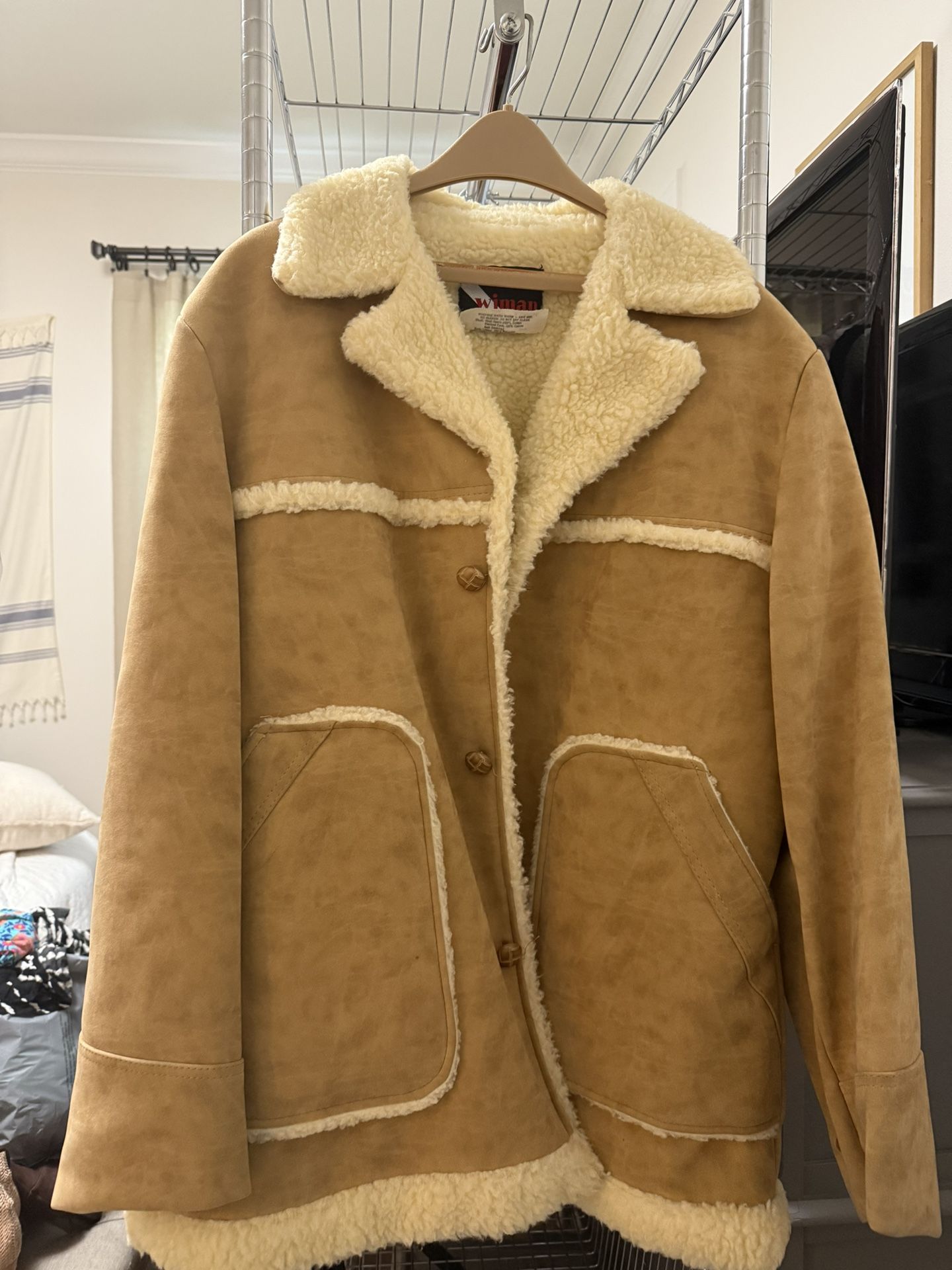 Sherpa Lined Suede Jacket Size: XL
