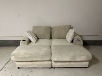 Loveseat with ottoman set