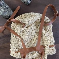 Summer Straw Backpack 