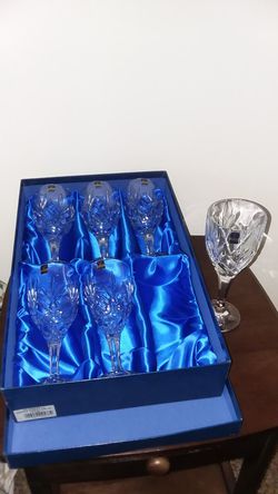 Set of 6 Gleneagles Argyle Crystal Goblets