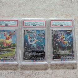 Pokemon PSA 10 Sequential SWSH Flareon, Vaporeon, Jolteon VMAX