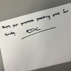 EDC Parking Pass