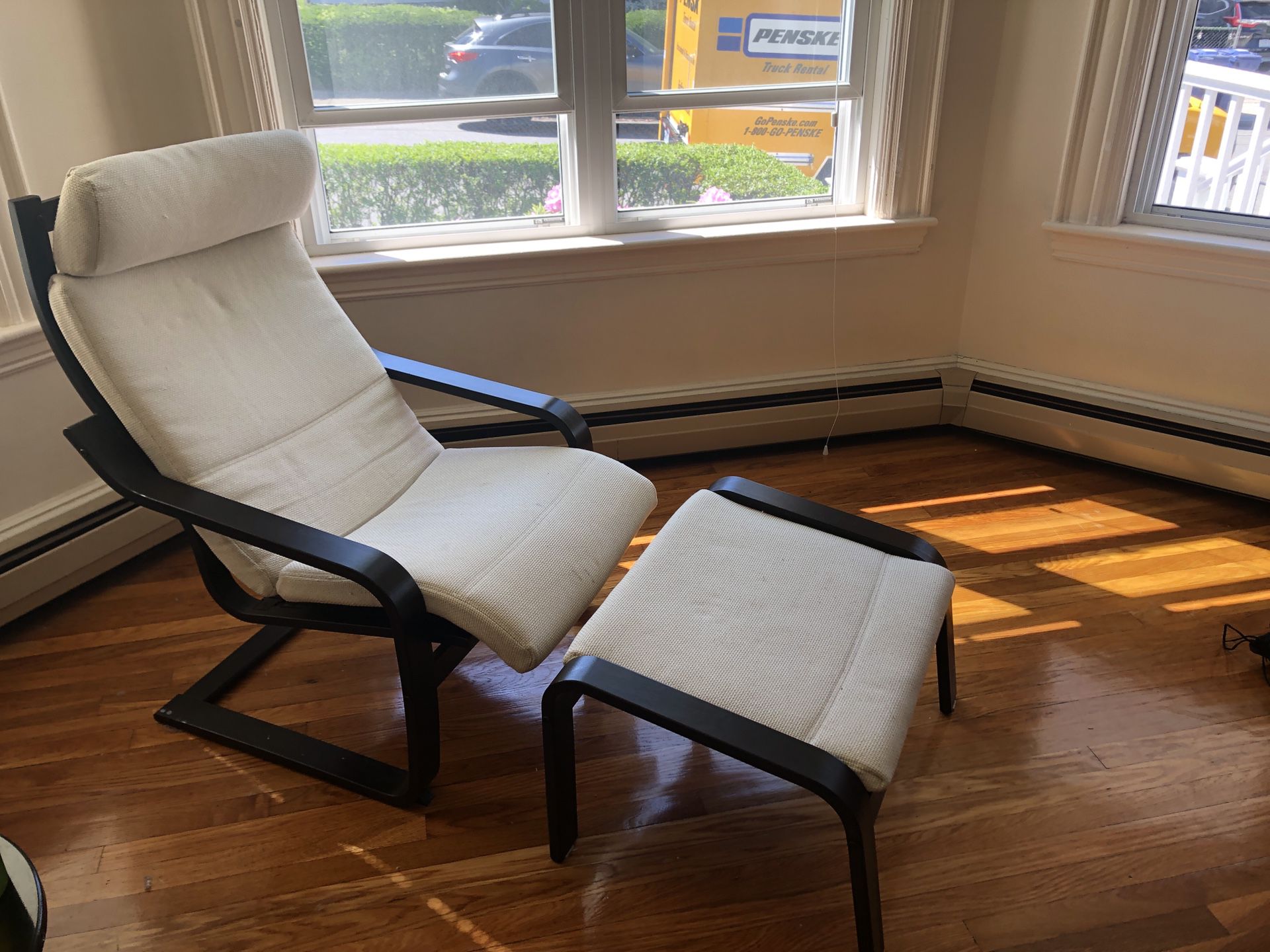 White lounge chair