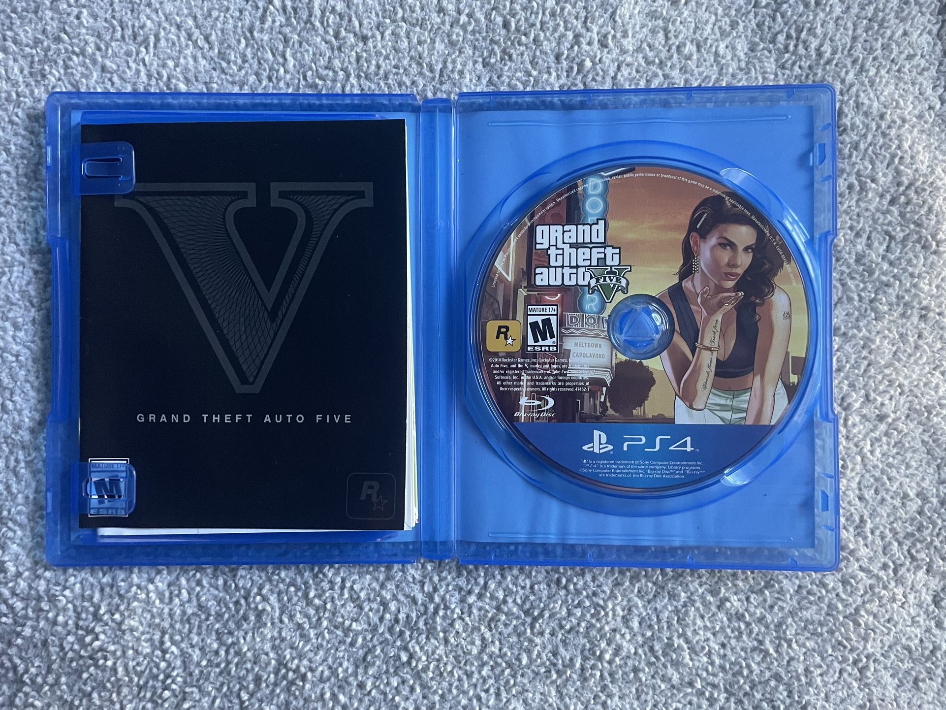 GTA 5 PS4 Disc And Case