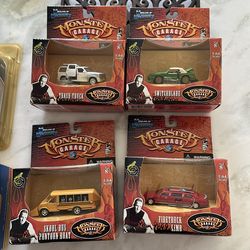 Metal collection cars plus cards and shot glasses