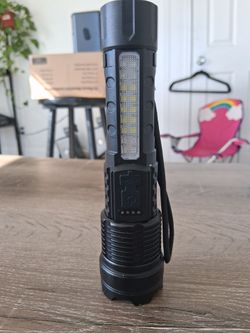 Powerful ABS Plastic USB Rechargeable Tactical Torch Light XHP50 Flashlight Portable LED Flashlight