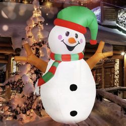 5FT Christmas Inflatable Decorations, Blow up Christmas Decorations Outdoor with LED Light