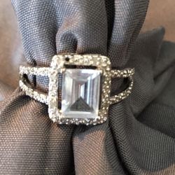 Sterling Silver Engagement Ring