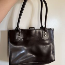 Brown Vintage Small Tote / Shoulder Bag  